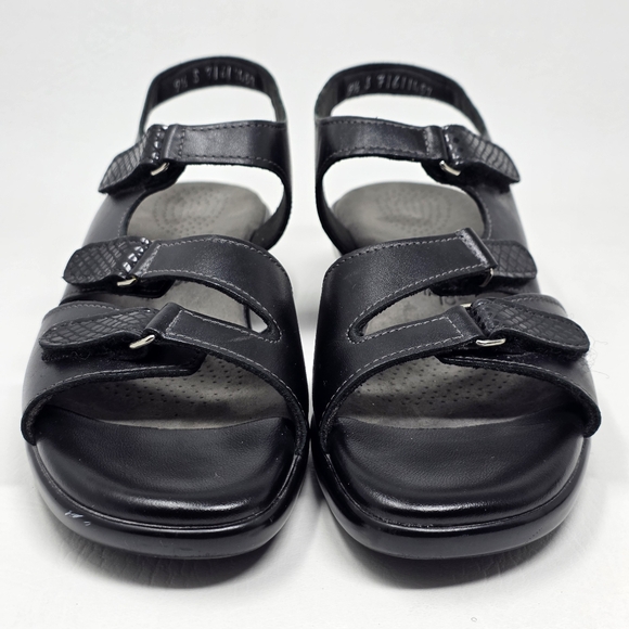 SAS Tripad Sandals Comfort Tabby Slingback Strappy Flat Black Leather Size 9.5 - Picture 7 of 10